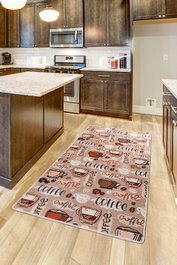 Conceptum Alfombra de Pasillo Cup Of Coffee Multicolor 80 x 150 cm